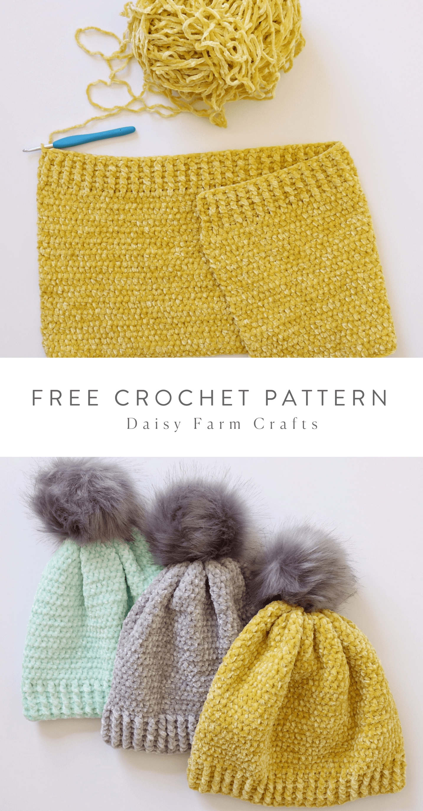 Free Crochet Pattern - Velvet Winter Hats -   17 knitting and crochet Hats winter ideas