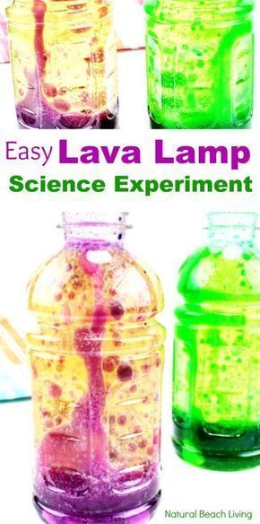 How to Make Lava Lamp Bottles Science Experiment for Kids -   18 diy projects To Try science experiments ideas