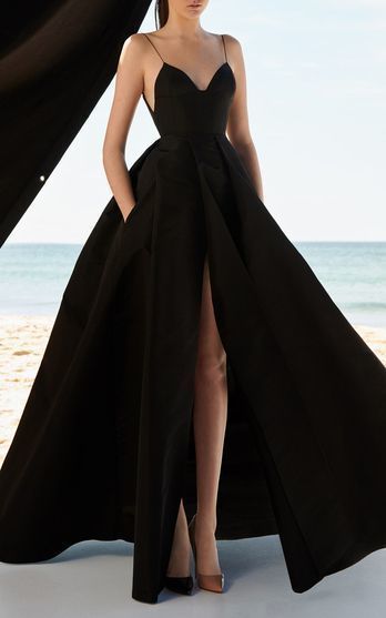 Black Prom Dress With Slit -   18 dress Prom black ideas
