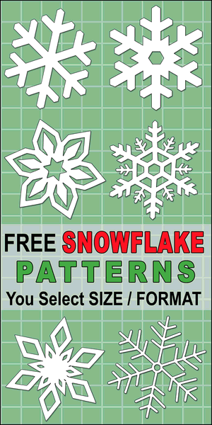Snowflake Templates (Printable Stencils and Patterns) -   18 holiday DIY snowflake pattern ideas