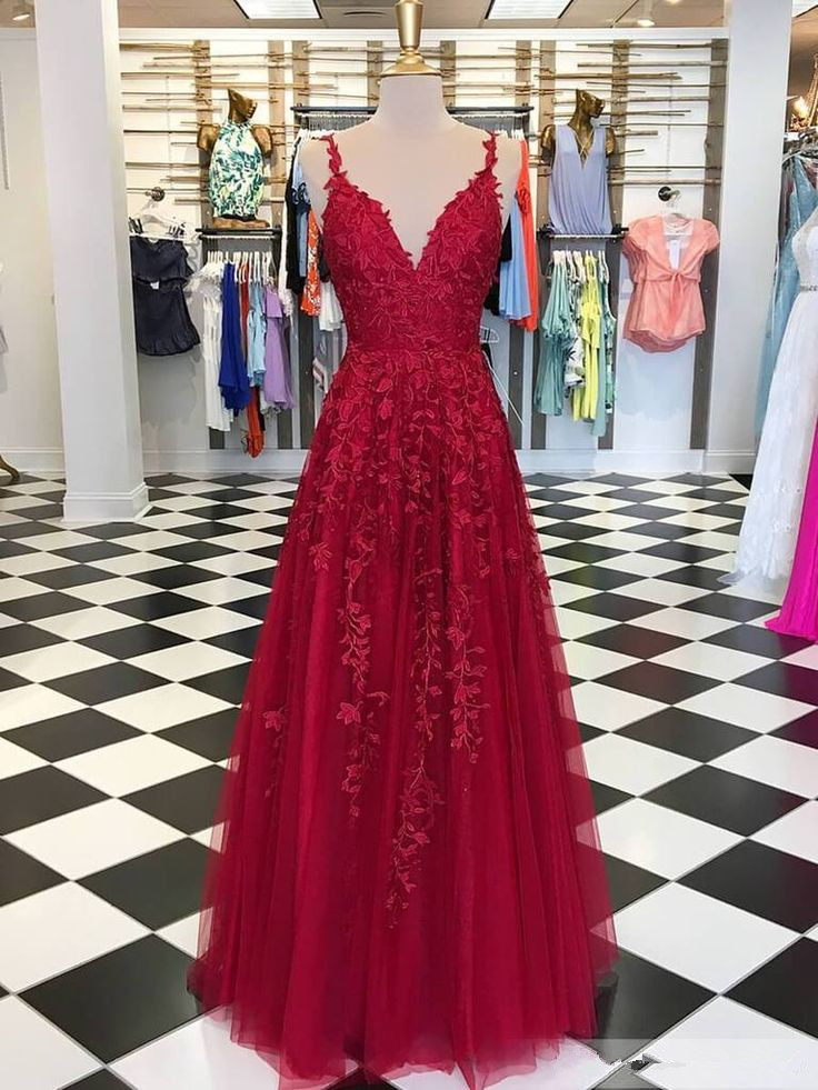 2020 Lace Prom Dresses,2020 Evening Dresses,V-neck Cute Long Homecoming Dresses,Junior's Party Gown,LV1414 -   19 dress Party beautiful ideas