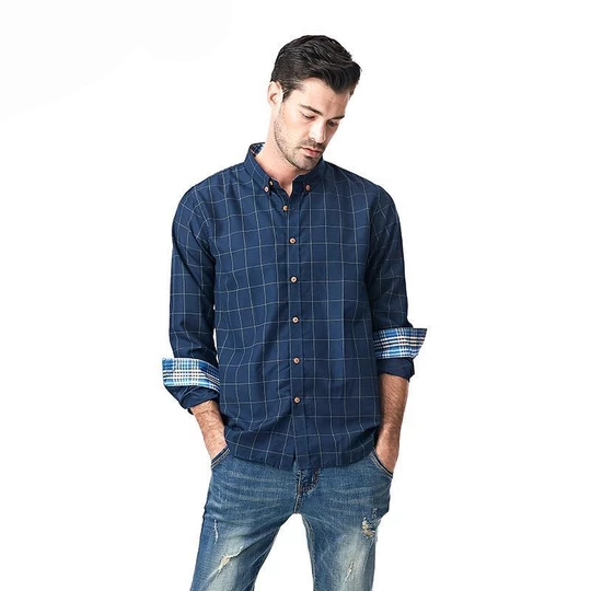 New Casual Shirt Men Plaid Male Shirts Top Slim Fit Longliligla -   19 fitness Male outfit ideas