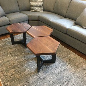 Walnut Bunching Tables -   19 room decor Cool coffee tables ideas