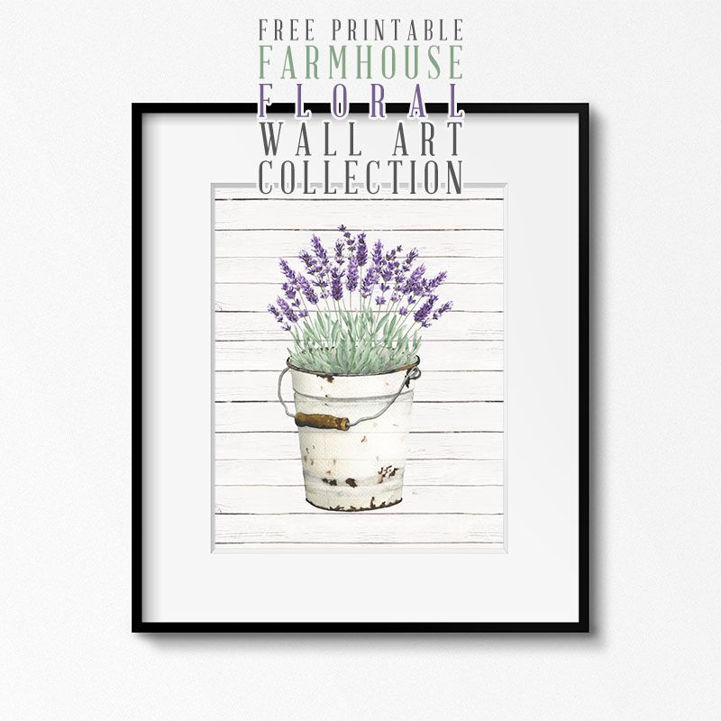 Free Printable Farmhouse Floral Wall Art Collection - The Cottage Market -   21 diy projects Free wall art ideas
