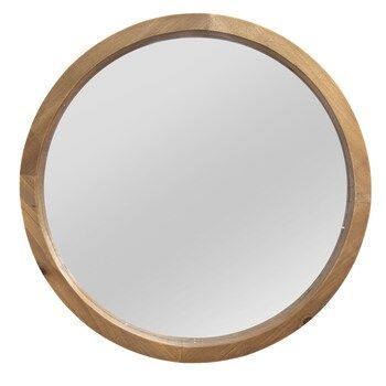 Stratton Home Decor Maddie Round Wood Wall Mirror -   6 home accents On A Budget mirror ideas