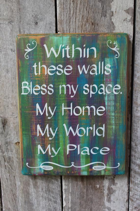 Within These Walls Bless My Space House Blessing Wood Sign Hippie Decor Boho Decor Gypsy Decor Wicca -   8 room decor Hippie clutter ideas