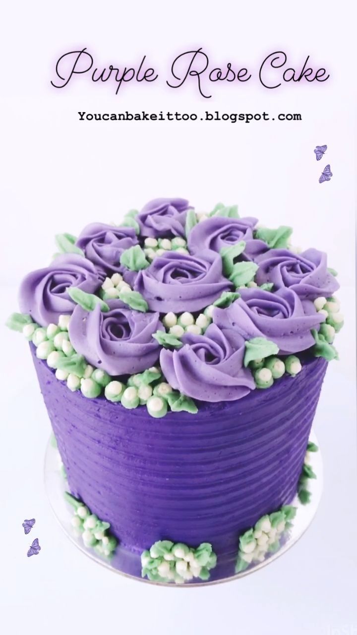 Purple Rose Cake -   11 cake Birthday rose ideas