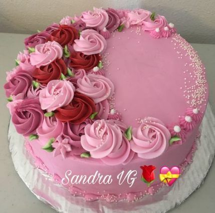 32+ Ideas Cake Birthday Flowers Decoration Buttercream Roses -   11 cake Birthday rose ideas