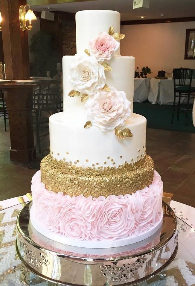 Wedding Cake Decorating Ideas Best Of Pink and Gold Wedding Cake Google Search -   11 cake Decorating gold ideas