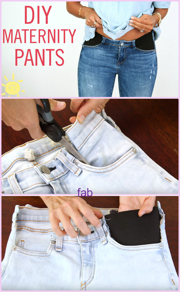 DIY Maternity Jeans Hack Tutorial-Video -   12 DIY Clothes Recycling thoughts ideas