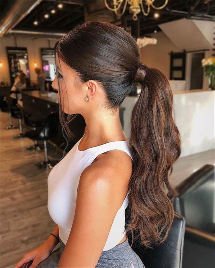 50 Gorgeous And Eye-Catching Ponytail Hairstyles For Your To Try - Page 14 of 50 - Women Fashion Lifestyle Blog Shinecoco.com -   12 hairstyles ponytails hairdos ideas