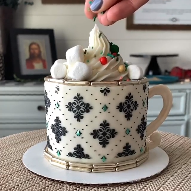 Christmas Mug Cake -   13 cake Beautiful fondant ideas