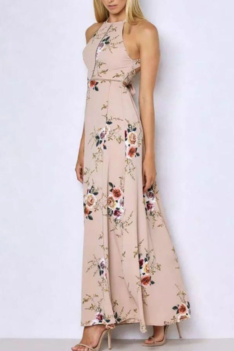 Bohemia Halter Slit Floral Maxi Dress -   13 dress Coctel floral prints ideas