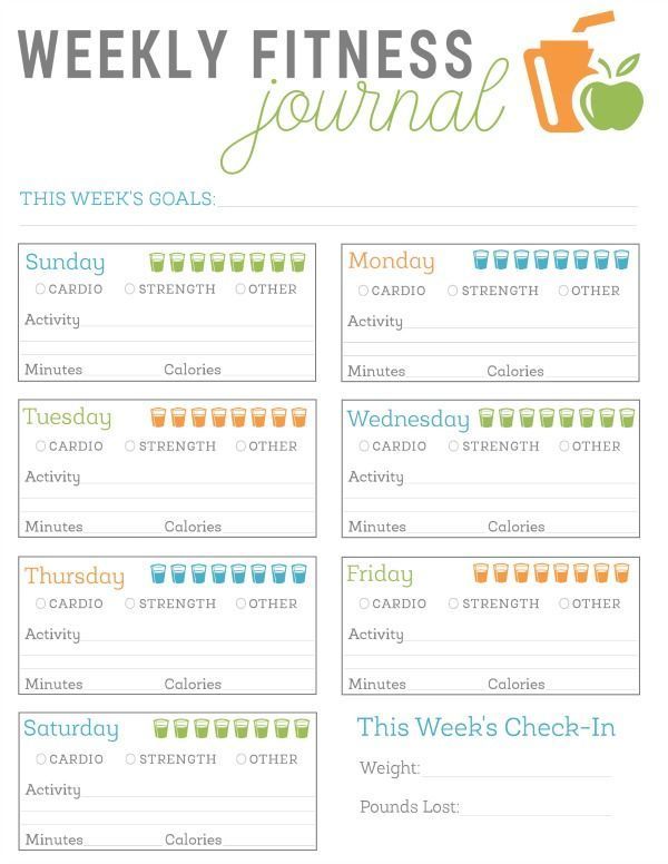 FREE Printable Fitness Journal -   13 fitness Tracker body measurements ideas