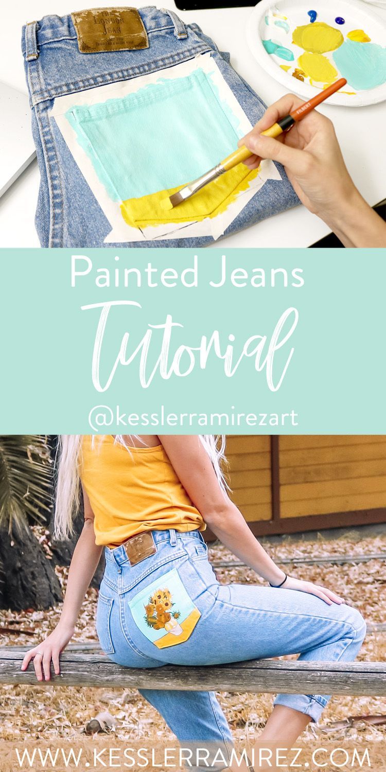 How to Paint On Jeans (5 steps with pictures) | Kessler Ramirez – Art & Travel -   14 DIY Clothes Paint tutorials ideas