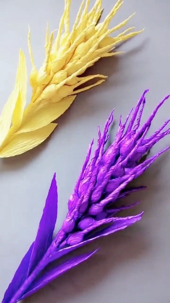 DIY Colorful Wheat Ear Flower Crafts for Home Decoration -   14 diy projects Paper decoration ideas