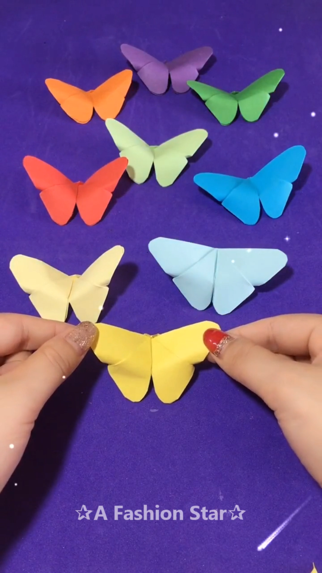 Beautiful Cute Butterflies Origami Idea - DIY - ?A Fashion Star? -   14 diy projects Paper decoration ideas