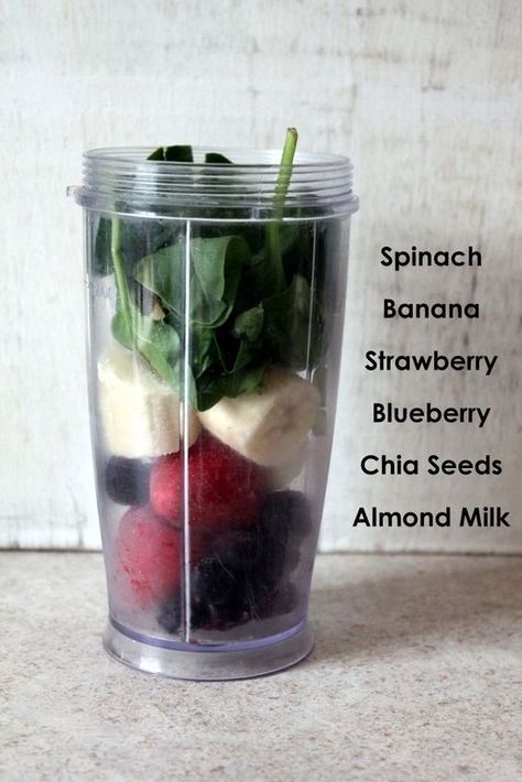Wild Blueberry Banana Spinach Power Smoothie -   Food