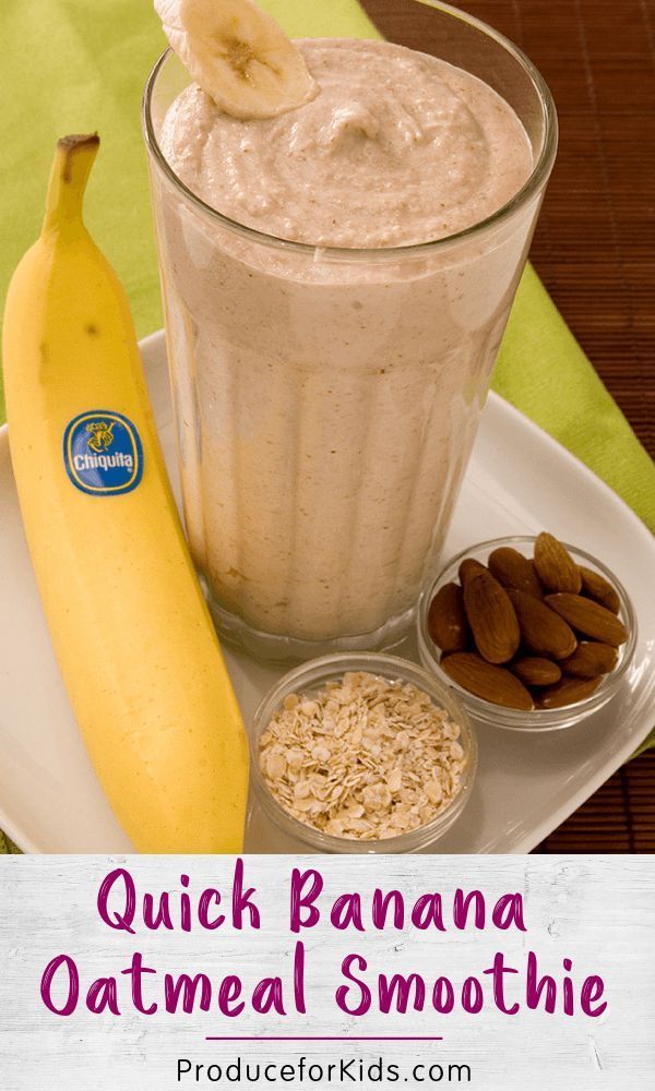 Banana Oatmeal Smoothie Recipe | Produce For Kids -   14 fitness Food smoothie ideas