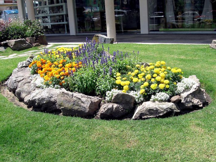 50 DIY Stone flower beds and rock gardens that will boost your garden -   14 garden design Stones flower beds ideas