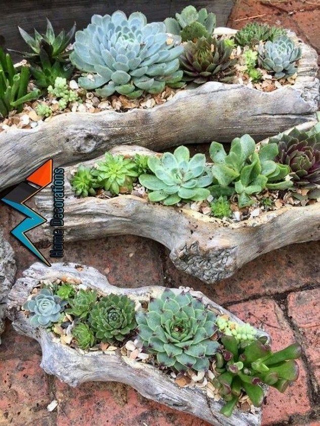 29 rock garden and backyard ideas landscaping for make you happy 6 - https://bingefashion.com/home -   14 planting succulents in a birdbath ideas