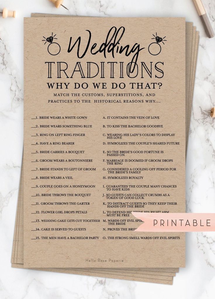 Wedding Traditions Bridal Shower Guessing Game . Wedding Hens Party . Rustic Kraft + Black and White . Printable Instant Digital Download -   14 wedding Games shoe ideas