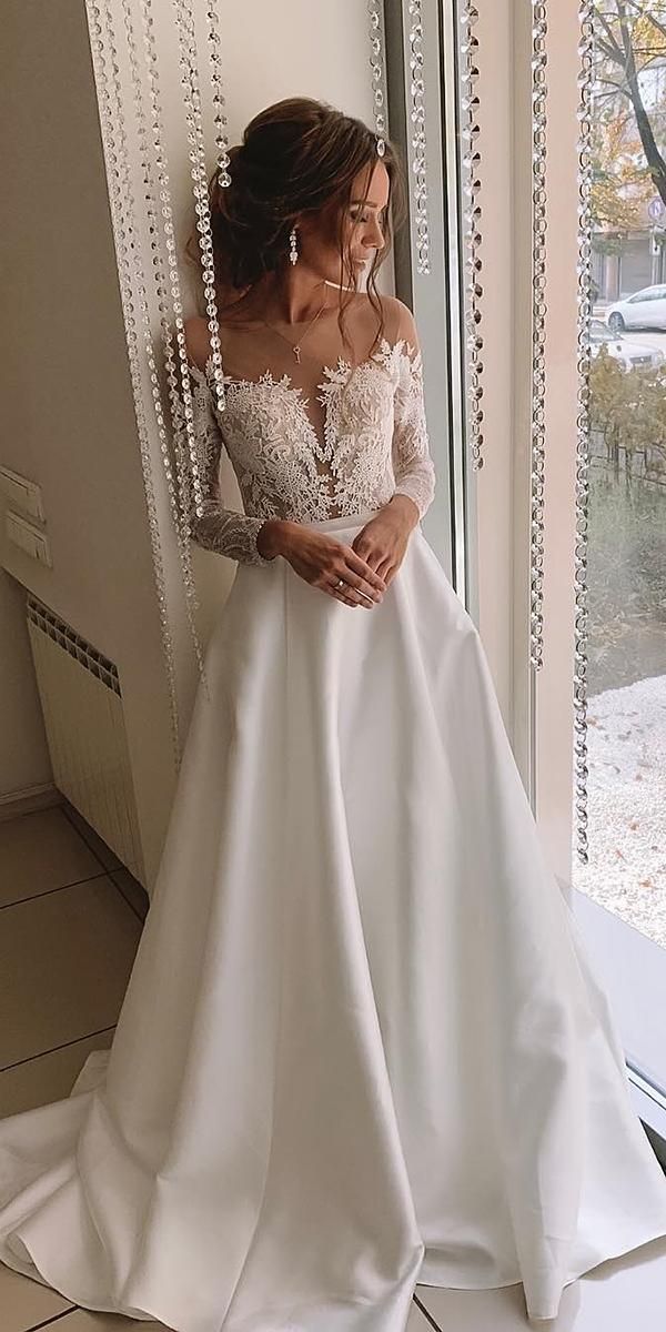 24 Bridal Gowns With Sleeves Never Fails To Impress | Wedding Dresses Guide -   14 wedding Modern lace sleeves ideas