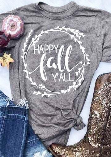 Happy Fall Y'all graphic T-Shirt -   15 DIY Clothes Fall t shirts ideas