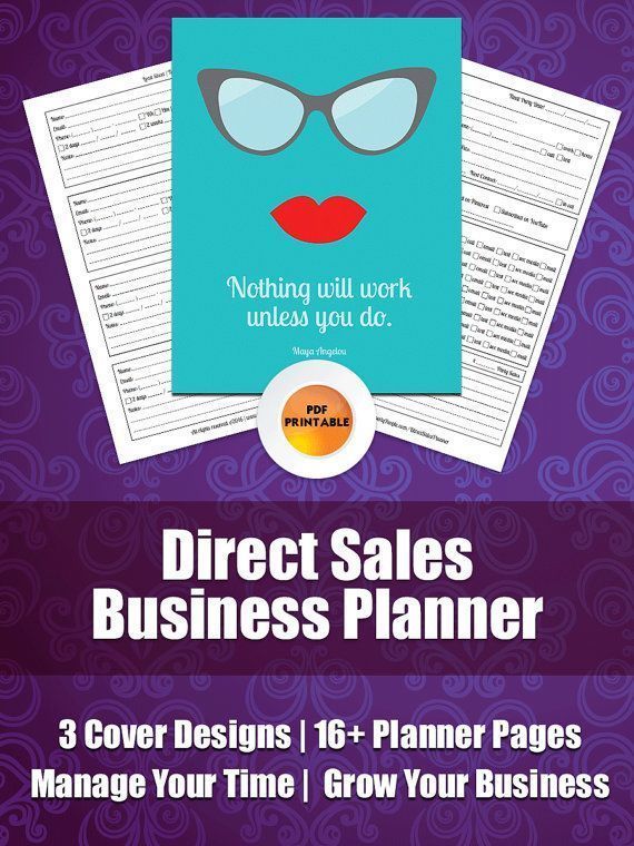 Direct Sales Planner, MLM Party Plan Planners, Network Marketing, Business Marketing Planning, Printable Inserts, Letter Sized 8.5X11 -   15 Event Planning Business direct sales ideas