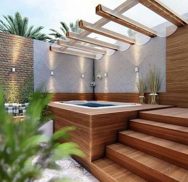 35 Cozy Outdoor Hot Tub Cover Ideas You Can Try | Home Design And Interior -   15 garden design Pool hot tubs ideas