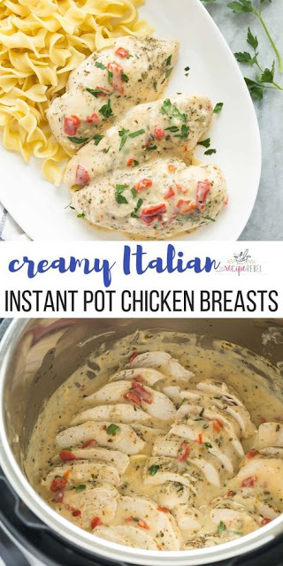 Creamy Italian Instant Pot Chicken Breasts -   15 healthy recipes Salmon sour cream ideas