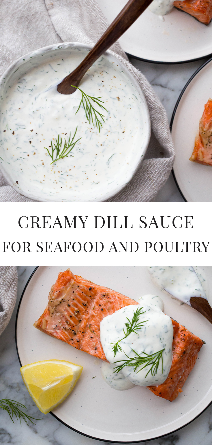 Creamy Dill Sauce for Salmon - Easy Healthy Recipes -   15 healthy recipes Salmon sour cream ideas