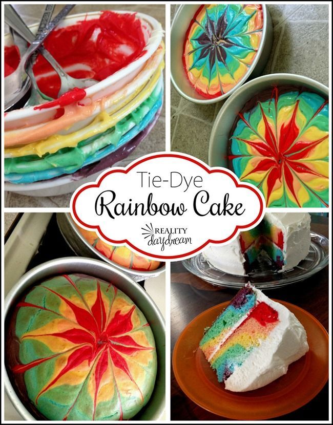 Rainbow Tie-Dye Cake - Reality Daydream -   16 cake Unicorn tie dye ideas