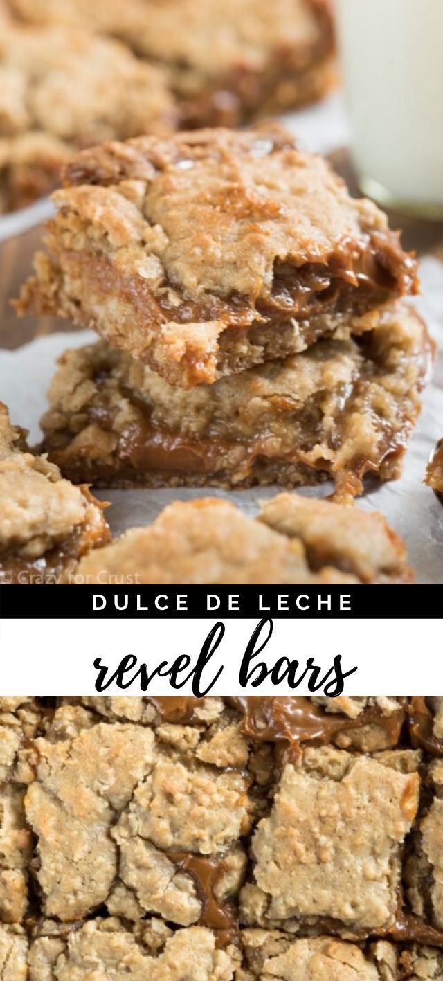 Dulce De Leche Revel Bars - Crazy for Crust -   16 desserts Bars business ideas