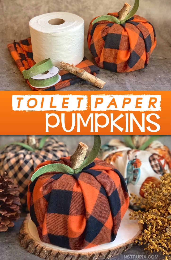 Easy Fall Craft Idea For The Home: Toilet Paper Pumpkins -   16 diy projects For The Home kids ideas