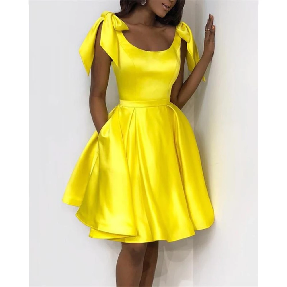 16 dress Yellow satin ideas
