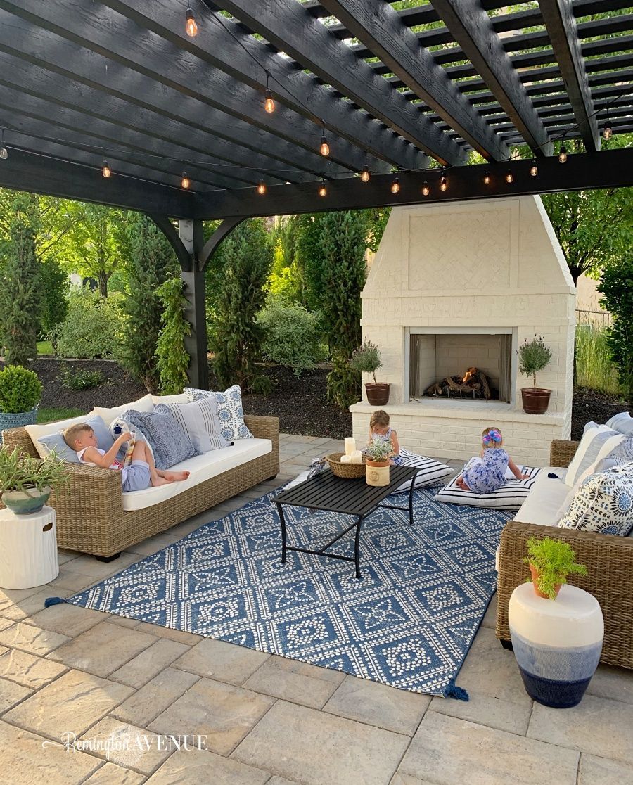 Loveliest Looks for Summer Tour + Blue French Country Patio - Remington Avenue -   16 garden design French patio ideas