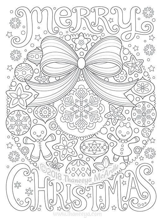 Holiday Cheer Coloring Book by Thaneeya McArdle - Christmas Coloring Pages — Thaneeya.com -   16 holiday Images coloring pages ideas