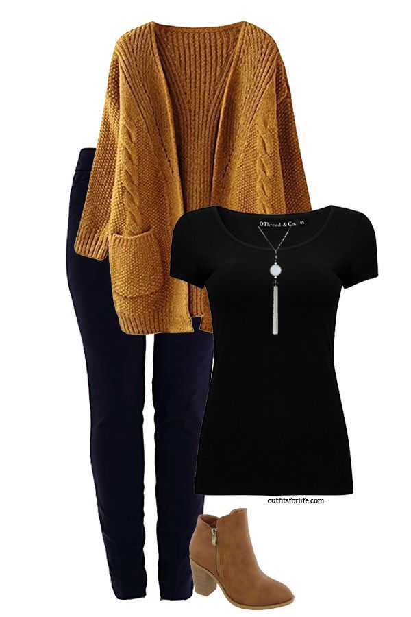 I love cardigans but this one looks too thick. Everything else is great. - Outfits for Work -   17 dress For Work fall ideas