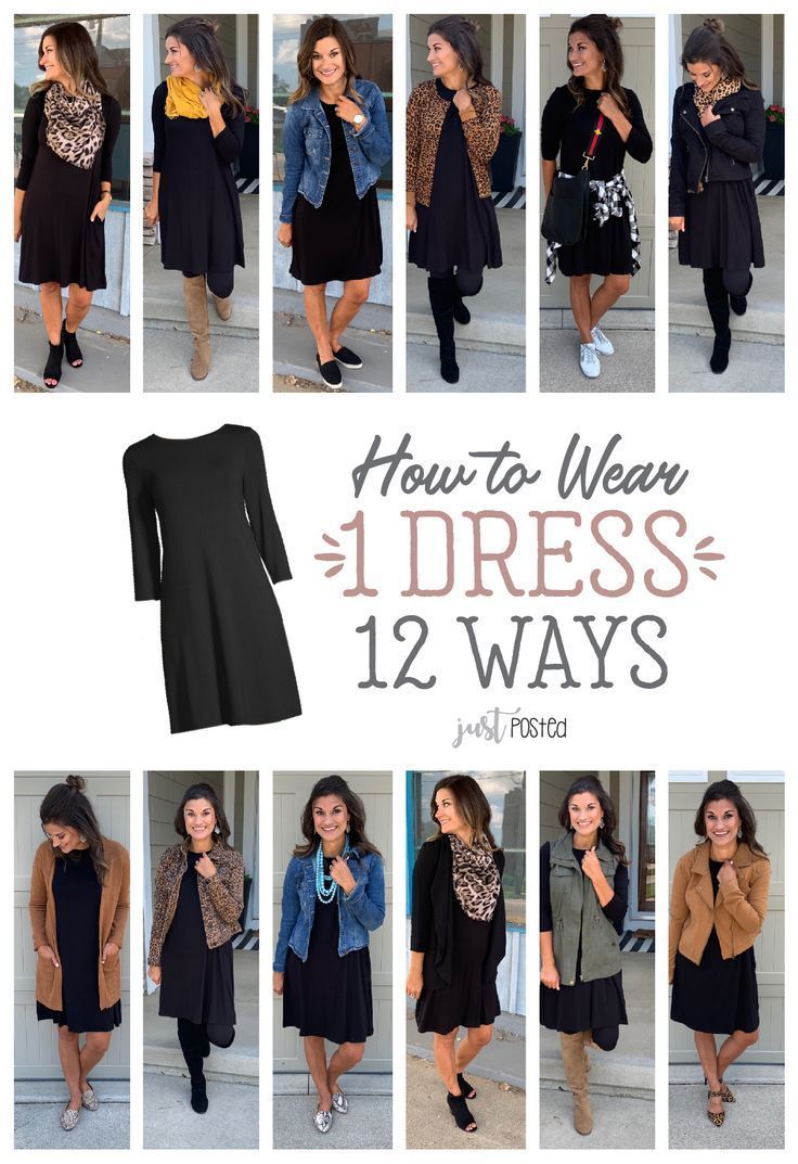 How to Wear 1 Black Dress 12 different Ways! Only $13! - Outfits for Work -   17 dress For Work fall ideas