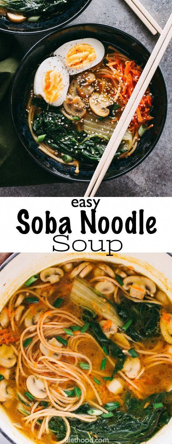Easy Soba Noodle Soup Recipe - Cozy Winter Soup Recipe -   17 healthy recipes Simple noodles ideas