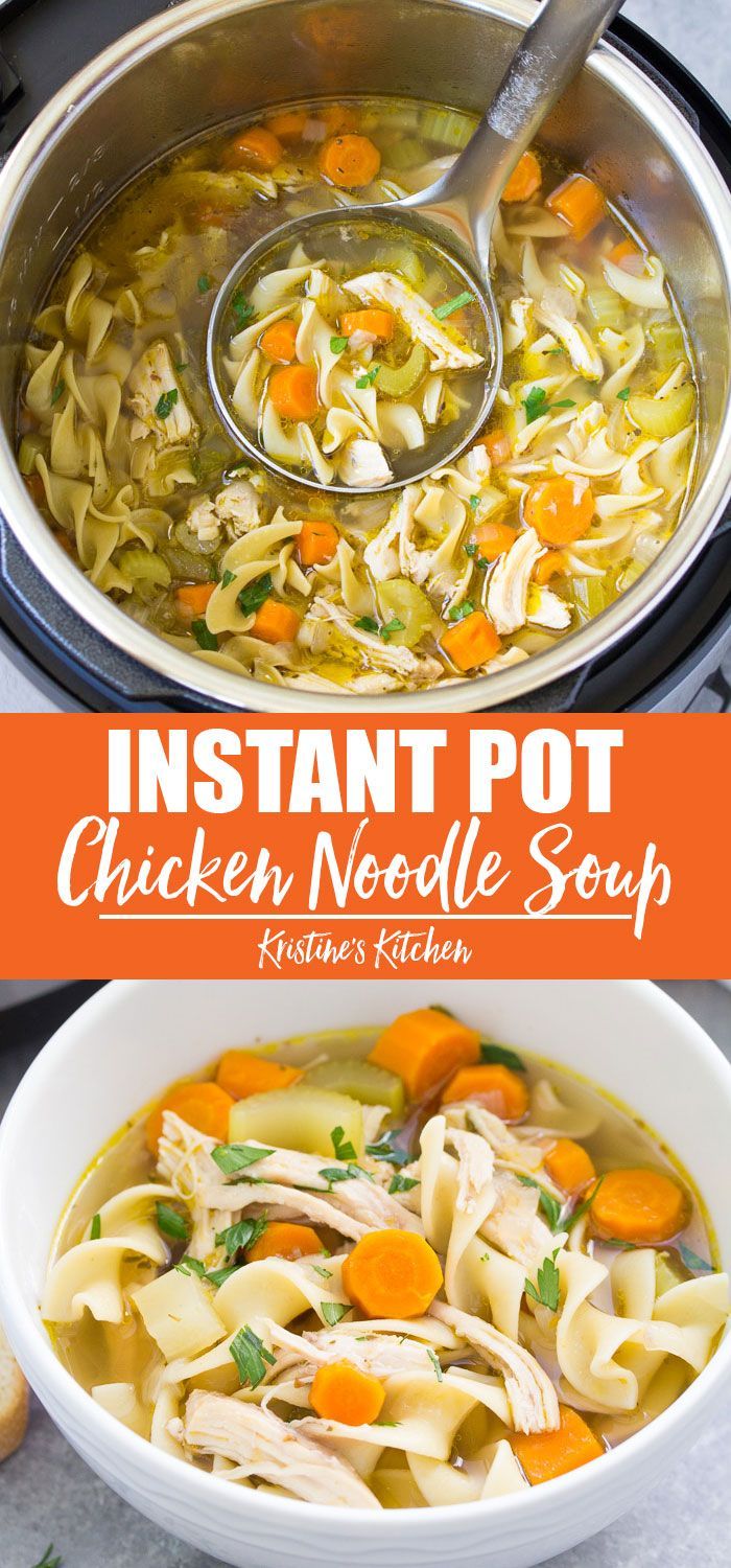 Instant Pot Chicken Noodle Soup -   17 healthy recipes Simple noodles ideas