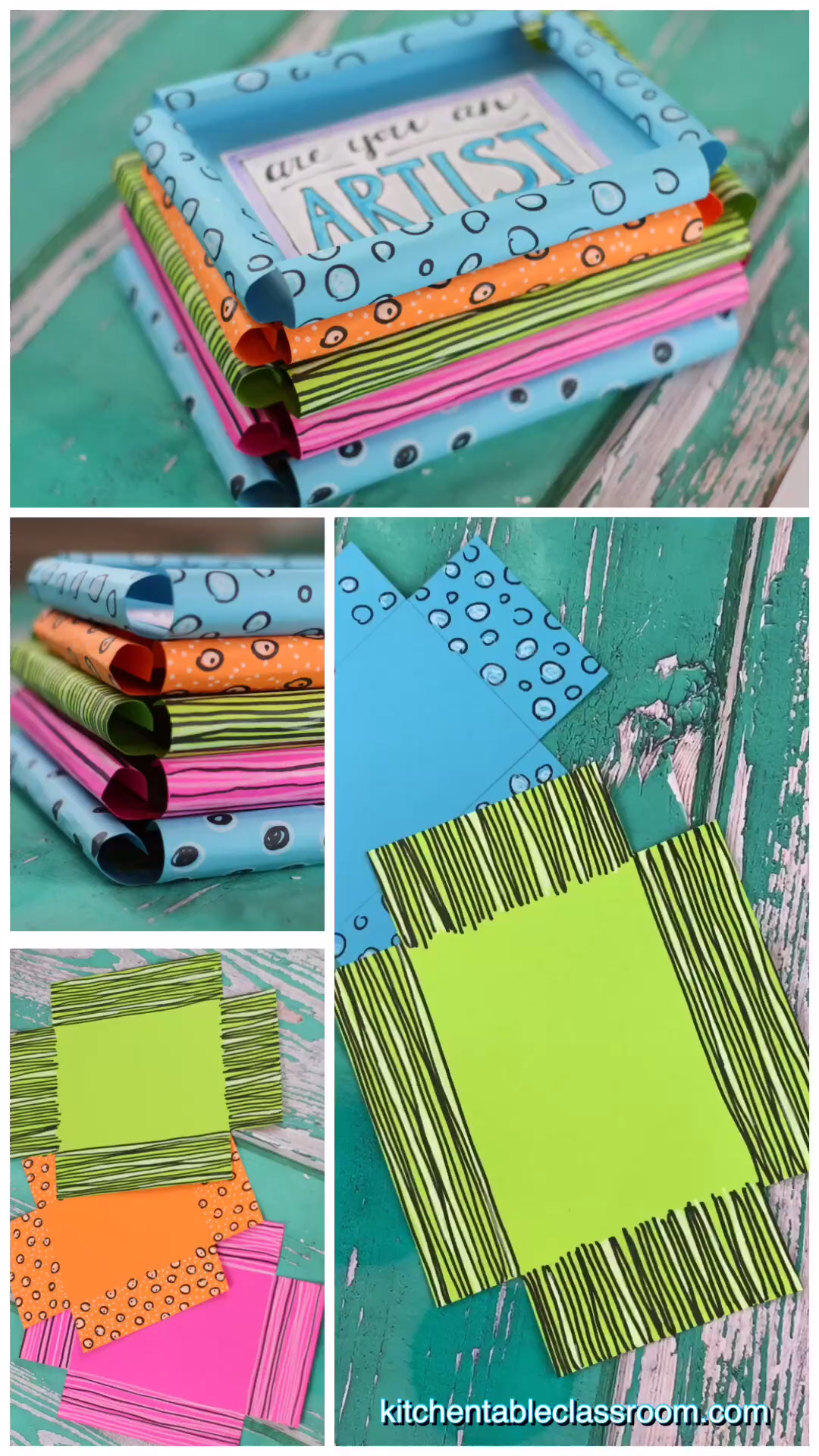 DIY Picture Frame-Super Simple Paper Picture Frames -   18 diy projects For The Home picture frames ideas