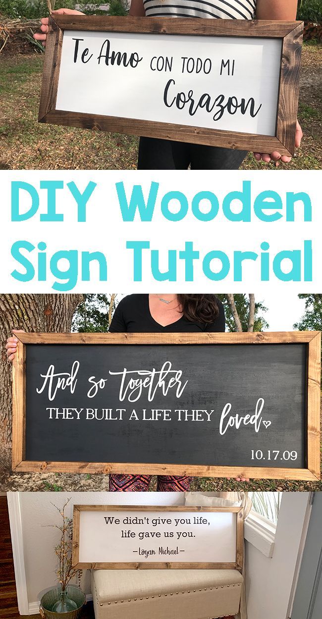 DIY Framed Wooden Sign Tutorial - Poofy Cheeks -   18 diy projects For The Home picture frames ideas