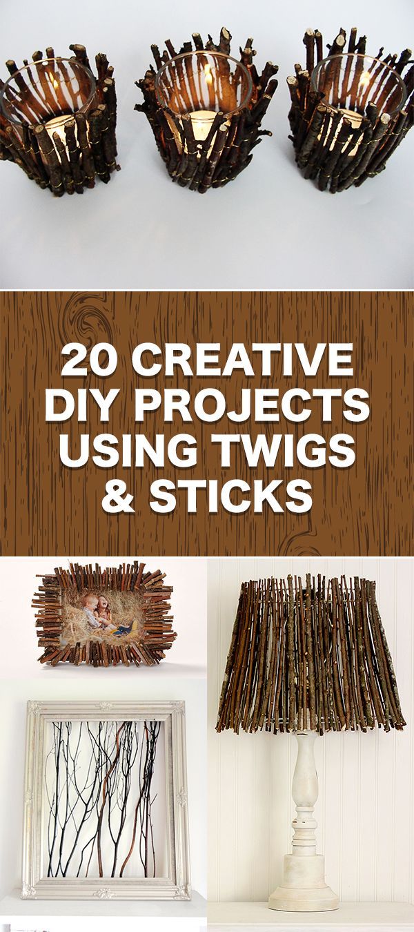 20 Creative DIY Projects Using Twigs & Sticks -   18 diy projects For The Home picture frames ideas