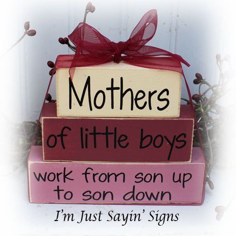 Mothers Of Little Boys Work From Son Up To Son Down Itty Bitty Wood Blocks -   18 fabric crafts For Boys mom ideas