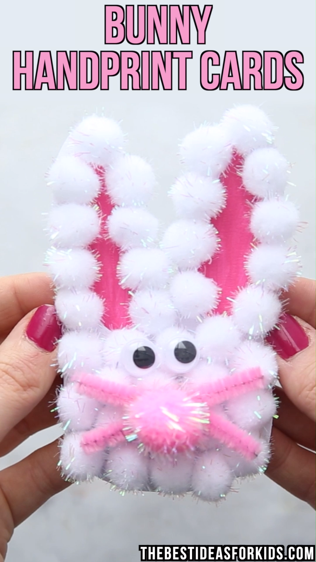 BUNNY HANDPRINT CARDS -   18 fabric crafts For Kids to make ideas