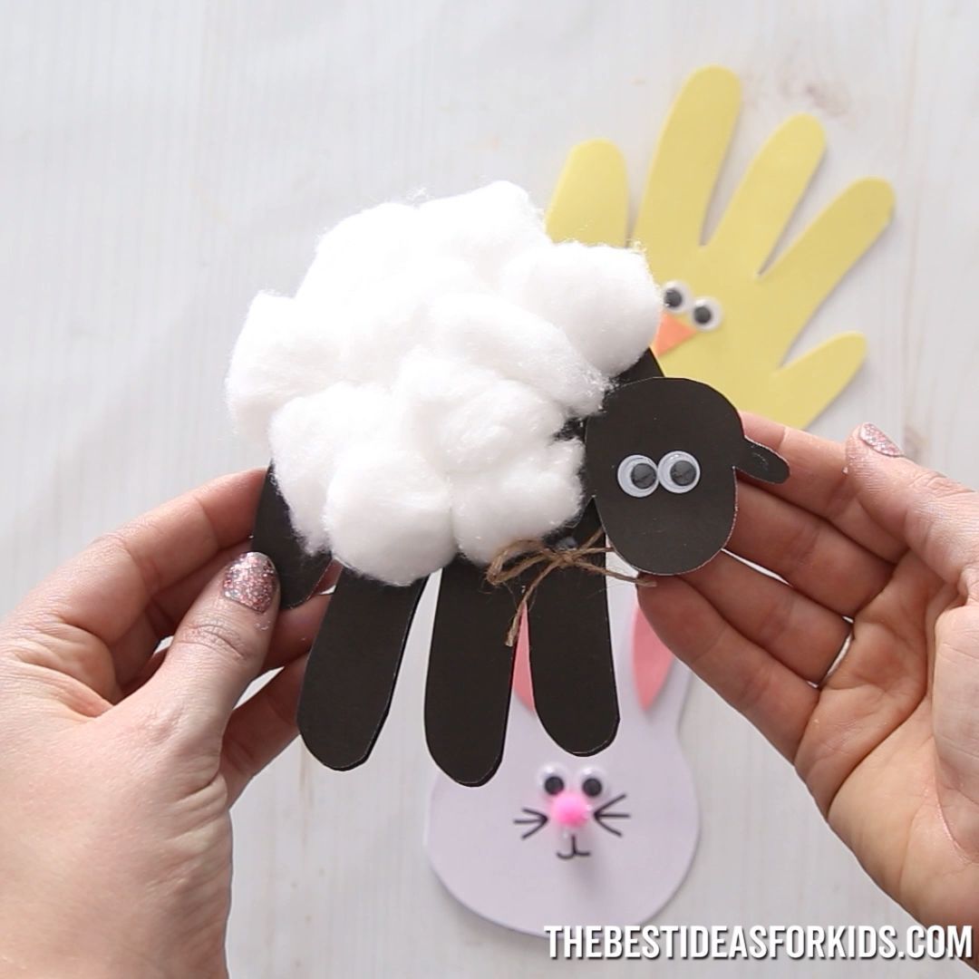 EASTER HANDPRINT CARDS рџђ°рџђҐрџђ‘ -   18 fabric crafts For Kids to make ideas