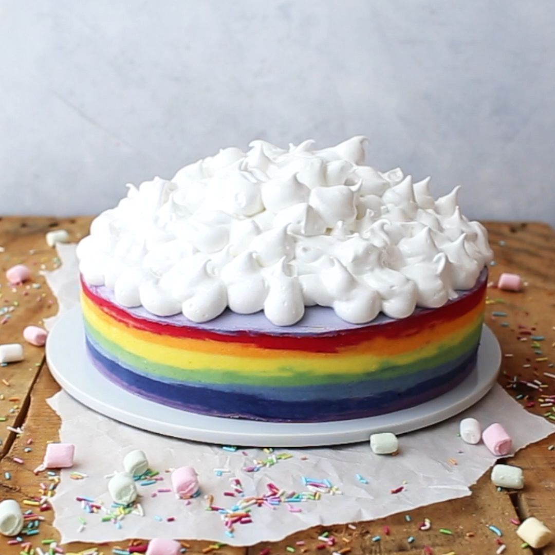 How to make a Rainbow Cake Recipe + VIDEO | Also The Crumbs Please -   18 rainbow cake Videos ideas