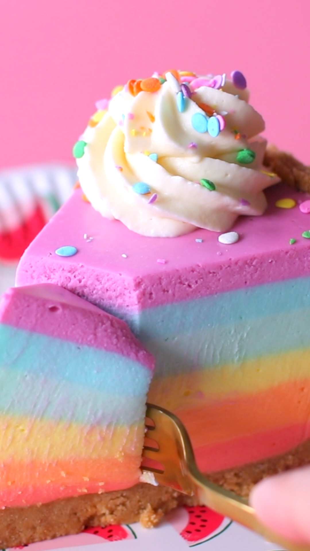 No-Bake Rainbow Cheesecake -   18 rainbow cake Videos ideas